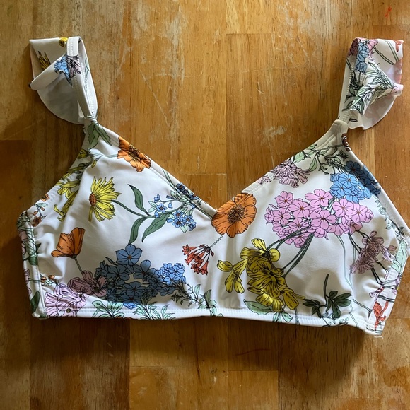 Kona Sol Floral Swim Top - Picture 2 of 6